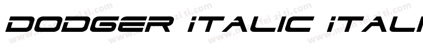 Dodger Italic ItalicVersion 30字体转换